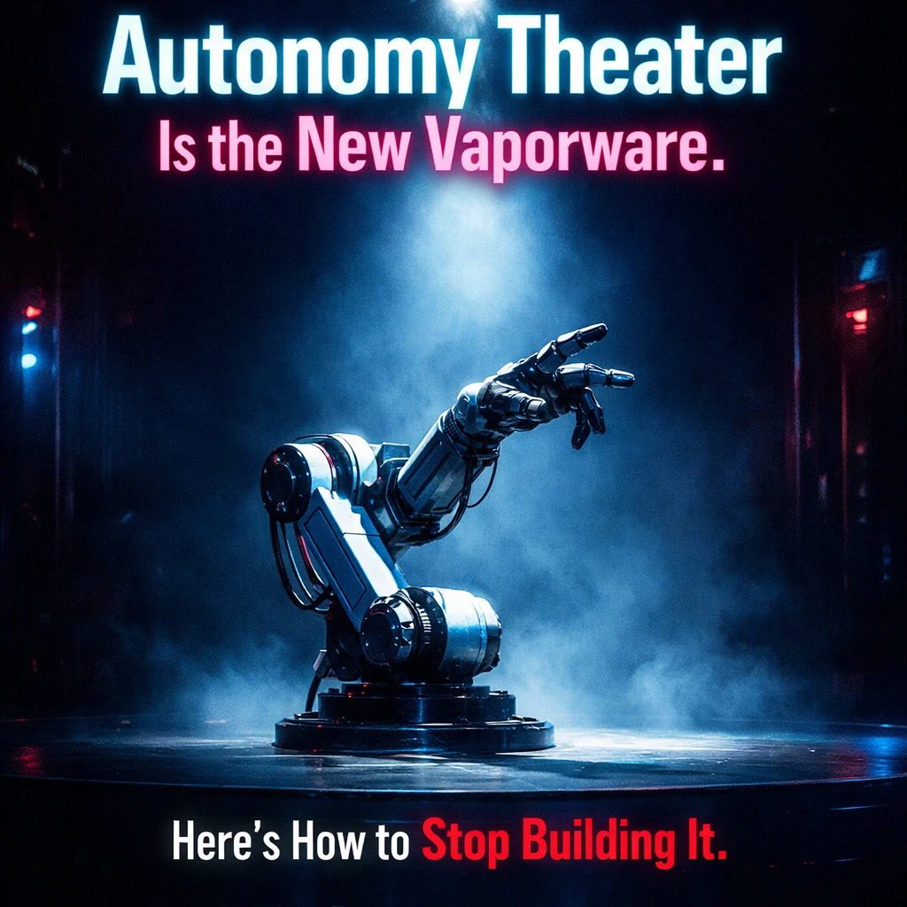Autonomy Theater Is the New Vaporware. Here's How to Stop Building It.