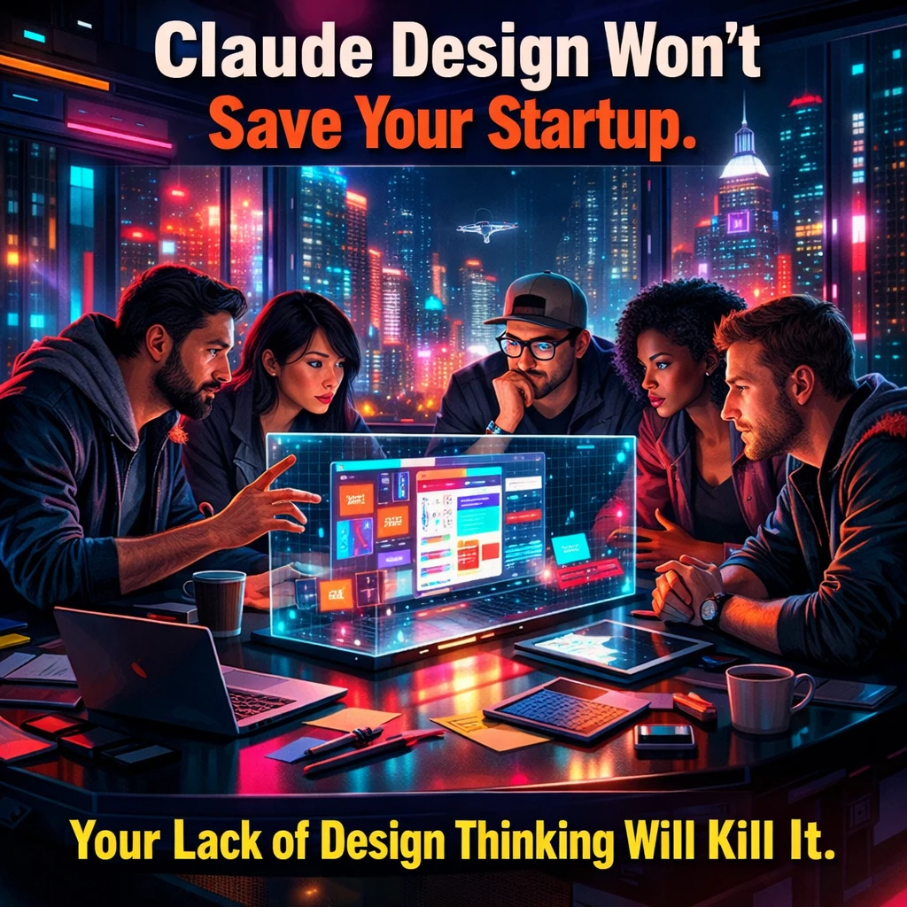 Claude Design Won't Save Your Startup. Your Lack of Design Thinking Will Kill It.