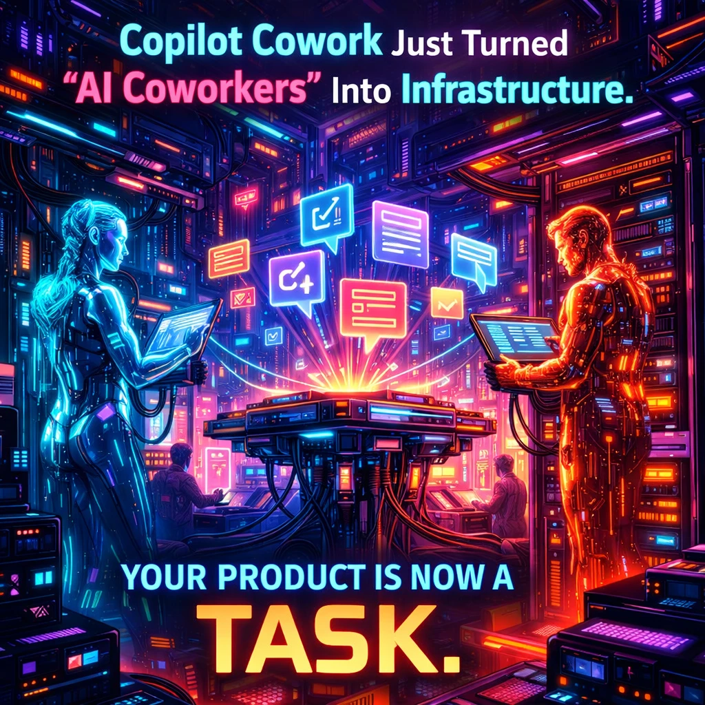 Copilot Cowork Just Turned “AI Coworkers” Into Infrastructure. Your Product Is Now a Task.