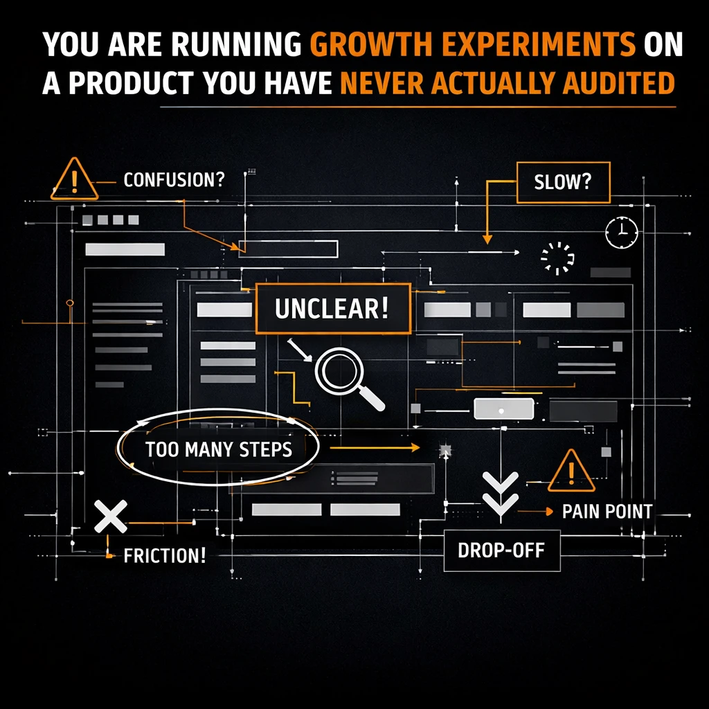 You Are Running Growth Experiments on a Product You Have Never Actually Audited