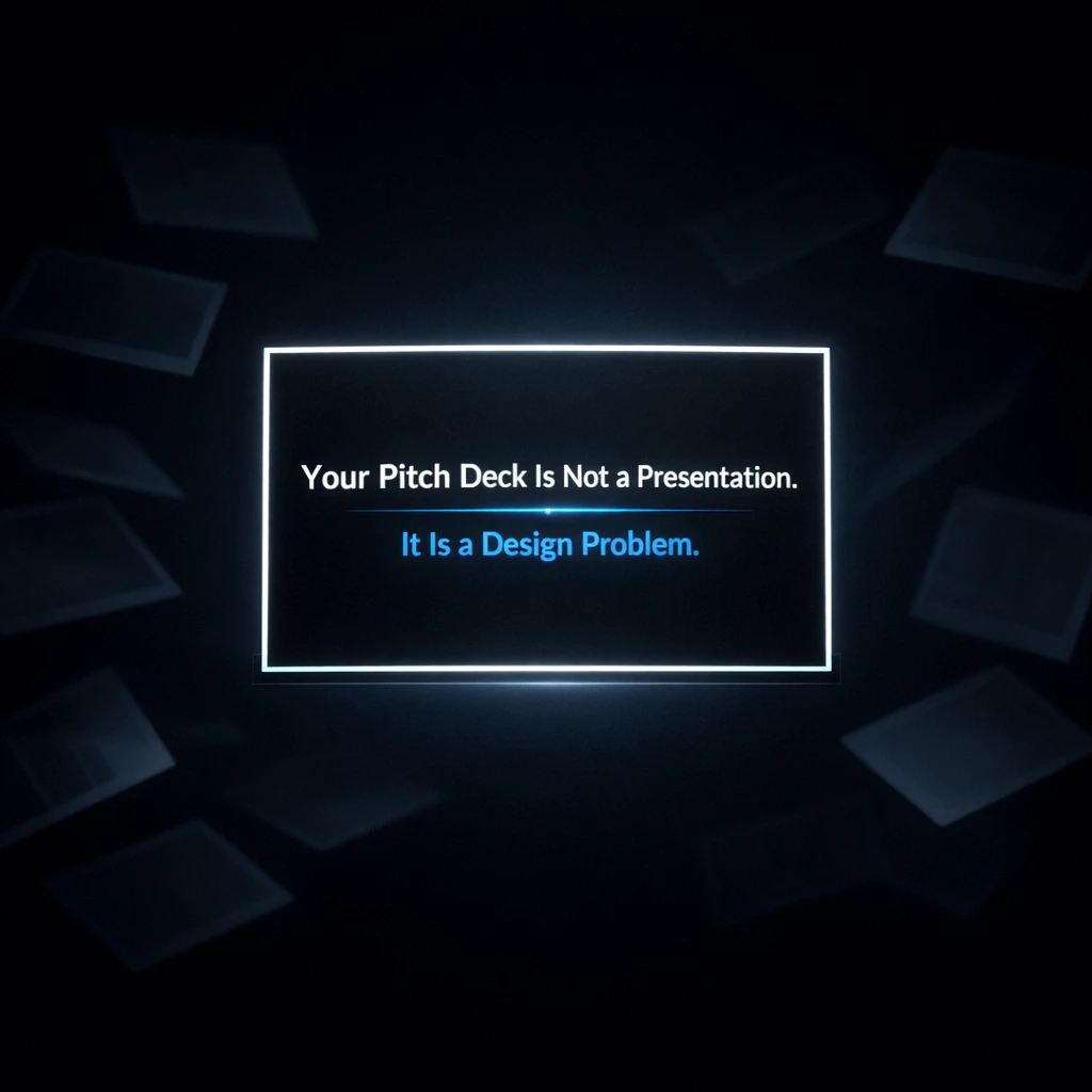 Your Pitch Deck Is Not a Presentation. It Is a Design Problem.