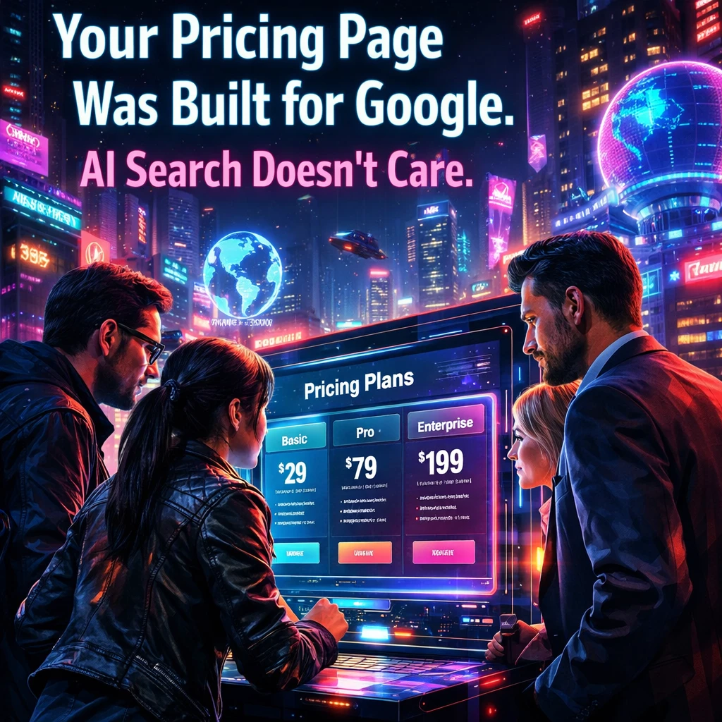 Your Pricing Page Was Built for Google. AI Search Doesn’t Care.