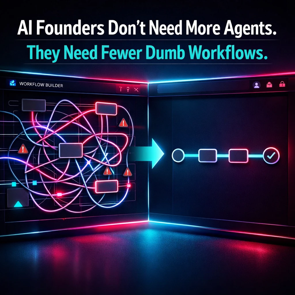 AI Founders Don’t Need More Agents. They Need Fewer Dumb Workflows.